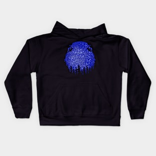 climb the cliff in the starry night sky Kids Hoodie